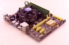 ASUS B85M-G Motherboard with CPU RAM and IO shield picture