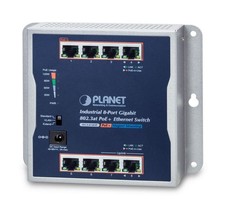 Planet W125745016 NWWGS818HP IP30 Industrial 8-Port 10/100/1000T 802.3at Po ~E~ picture