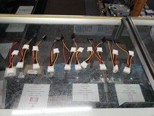 New  lot of 10 IDE Molex 4-Pin Male / female to SATA 15-Pin Female   picture