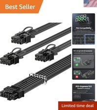 High-Quality 16pin to 3x8pin GPU Power Cable - 70cm Sleeved for RTX Series picture
