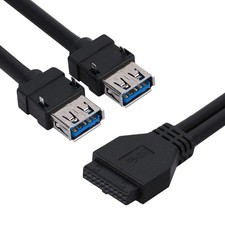 USB3.0 19/20PIN Desktop Front Motherboard Panel Mount Cable With Fixed Feet (0.8 picture
