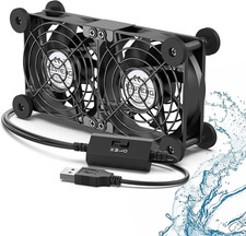 Dual Cooling Fan Whisper Quiet 80Mm USB Fan 3 Adjustable High Speed picture