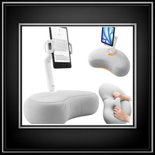 Adjustable Tablet Pillow Stand for Bed – iPad & Kindle Holder, Gray Color picture