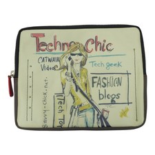 Brighton Fashionista Collection Techno Chic Tablet Case Red Leather Zipper Pull picture