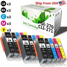 15 PK PGI270XL CLI271XL Ink Cartridge for Canon PIXMA TS6020 MG5722 White Silver picture