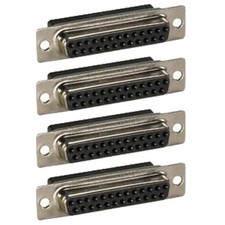 4 Pcs DB25 D-SUB 25 Pin Female Jack Crimp Pin Type Connector Cup Socket Assembly picture