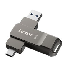 Lexar D40E 64GB Dual USB 3.2 Gen 1 Type-C Jump Drive, 64GB, Titanium Grey picture