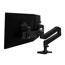Ergotron LX Pro Premium Dual Direct Monitor Arm, Desk Mount, Matte Black, Fits 2 picture