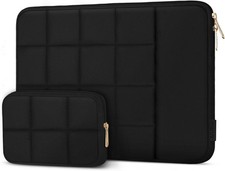 Laptop Case 16 inch, 15-15.6 inch Puffy Laptop Sleeve in Black for Protection picture