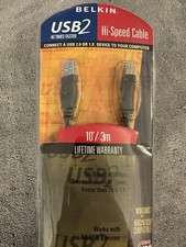 Belkin USB2 Hi-Speed Gold Plated Contacts Cable A-Male B-Male 10 Feet / 3 Meters picture
