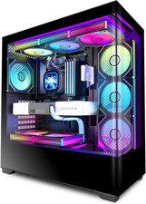 PC CASE ATX 7 PWM ARGB Fans Pre-Installed, Type-C Mid Tower Computer Case with F picture