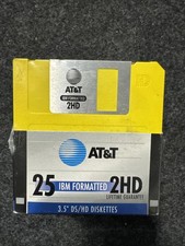 25 FLOPPY DISK Rainbow Diskettes IBM Formatted 2HD 1.44 MB By ATT picture