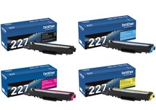 Genuine Brother TN227 High Yield Toner Set Black Cyan Magenta Yellow CMYK picture