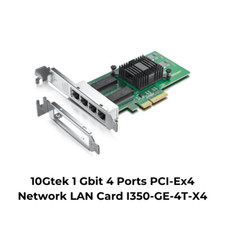 10Gtek 1 Gbit 4 Ports PCI-Ex4 Network LAN Card I350-GE-4T-X4 picture