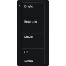 Lutron Pico Wireless Control - 4-Button MOVIE Scene - Black - PJ2-4B-GBL-P01 picture