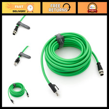 M12 4 Pin Male to RJ45 Male Cat5e Waterproof Ethernet Cable 33Ft - Industrial Us picture