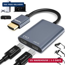 AR Glasses HDMI to USB C Adapter 4K@60Hz, XR Converter with Play & Charge for picture
