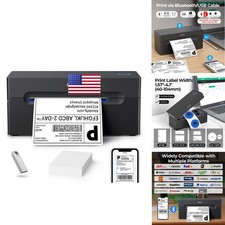 Nelko PL70e-BT Bluetooth 4x6 Thermal Shipping Label Printer picture
