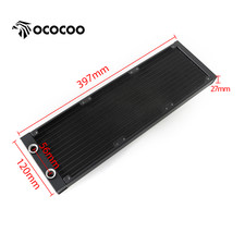  120mm 240mm 360mm Radiator Aluminum G1/4 Threads Water Cooling Black picture