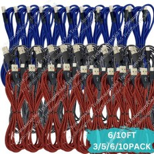 Fast Charger Cable Heavy Duty 6/10FT For iPhone 14 13 12 Pro Max 8 Charging Cord picture