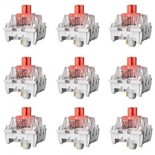 72 PCS Red Mechanical Gaming Keyboard Switch 3 Pin 50gf RGB SMT Linear picture