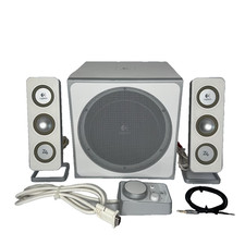 Logitech Z-4i 2.1 Speaker System Subwoofer Satellites Control Pod S-0175A VIDEO picture