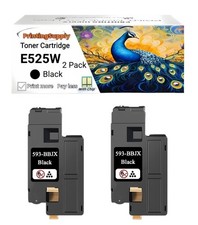 2 PK 593-BBJX Black Toner Cartridge Compatible for Dell 593-BBJX E525W 525W 525 picture