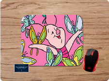 PIGLET BUTTERFLIES CUTE PINK NONSLIP MOUSEPAD DESK MAT HOME OFFICE SCHOOL GIFT picture