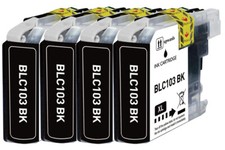 4PK BLACK Ink Compatible with Brother LC103XL MFC-J470DW MFC-J870DW MFC-J650DW picture