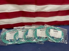 QTY 5 LC to LC 2mm 5M Singlemode Duplex 9/125 Fiber Op Jumper Patch Cable Aqua picture