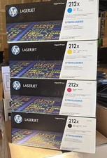 Full Set HP 212X 4 Pack High Yield Toner Cartridges BK-C-M-Y Factory Sealed-Free picture