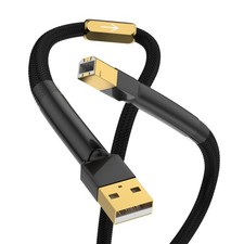 Viborg HiFi USB Cable 4N OFC USB2.0 A-Male to B-Male Digital 0.5 m, Black picture