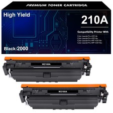 2PK Black Toner 210A W2100A Compatible with HP LaserJet 4201 MFP 4301fdn 4301fdw picture