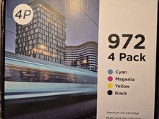 4 pack 972X 972XL Ink Set for HP Pagewide Pro 452dn 452dw 477dn 477dw 552dw 972 picture