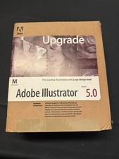 Adobe Illustrator 5.0 Upgrade Macintosh 1993 Vintage Box Manuals Floppy Disk picture