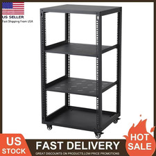 12U 15U 20U Heavy Duty Open Frame Network Rack with 4 Casters for IT & AV Gear picture