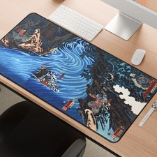 Samurai Desk Mat Mouse Pad | Japanese Ukiyo-e Art Large Extended Gaming Mousepad picture