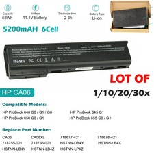 ✅LOT 30x CA06 Battery For HP ProBook 640 G1 645 G0 655 650 HSTNN-DB4Y 718756-001 picture