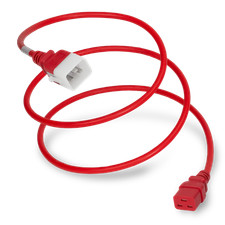 10 Pack of P-Lock C20 to C19 20A 250V 12/3 SJT Power Cord - Red - 15ft picture