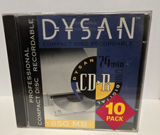 Dysan CD-R Disc, 74 Min, 650MB, Digital, Professional, Recordable - New Sealed picture