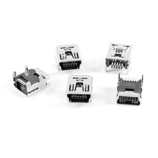 5 Pcs Mini USB Type B Female Socket 5-Pin 180 Degree SMD SMT Jack Connector picture