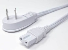 SF Cable NEMA 1-15P to C7 Ultra Low Profile Angle Polarized Power Cord- White picture