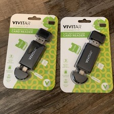 Vivitar Connect It 5 in 1 Multi Function Card Reader OTG USB USB-C Lot Of 2 NEW picture
