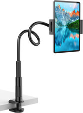 Tablet Stand Holder for Bed with Adjustable Flexible Gooseneck Arm Compatible picture