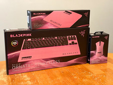 Razer BlackPink Ornata V3 Tenkeyless Chroma RGB Keyboard Mouse Mat Bundle Pink picture