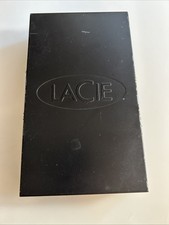 LaCie Black Metal Hard Drive Enclosure Untested Powers Up za3s picture