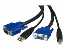 STARTECH.COM SVUSB2N1_10 10FT USB & VGA 2-IN-1 KVM NEW picture