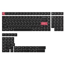 OSA Profile Double-Shot PBT Keycap Full Keycap Set (141 Keys) - White on Blac... picture