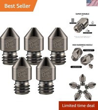 5 Pcs 0.4mm Hardened Steel MK8 Nozzles for Precision 3D Printing Excellence picture