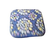 Vera Bradley Blue Floral Quilted Canvas Sleeve Pouch Zippered Case Universal picture